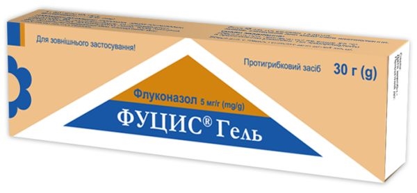 ФУЦИС® гель, 5 мг/г по 30 г гелю у тубі, по 1 тубі у картонній упаковці